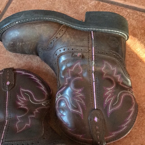 JUSTIN LEATHER BOOTS SIZE 6.5B - Picture 13 of 16